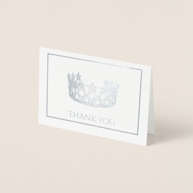 Mini carte de note Silver Foil Crown (Devant)