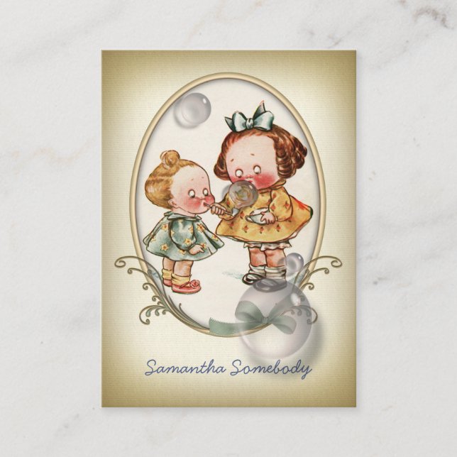 Mini carte de profil de carte postale d'enfants en (Devant)