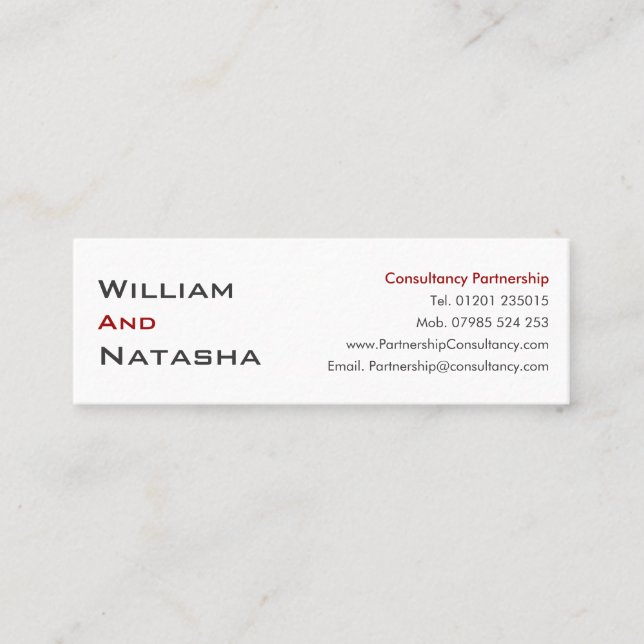 Mini carte de profil - Partenariat de conseil (Devant)