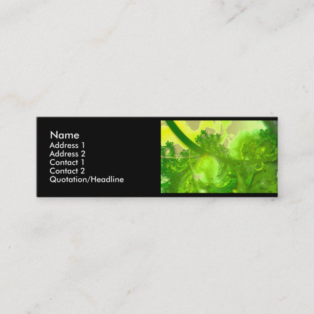 Mini Carte de visite 2 de fractale (Devant)