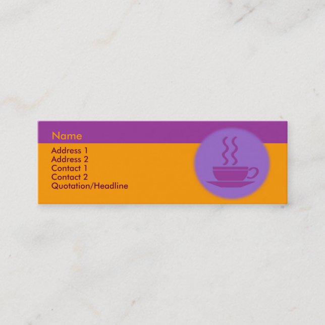 Mini Carte de visite à café chaud (Devant)