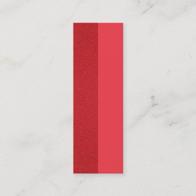 Mini Carte de visite à texture fractionnée rouge tomate (Devant)