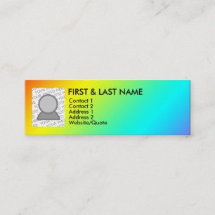 Mini carte de visite arc-en-ciel gay