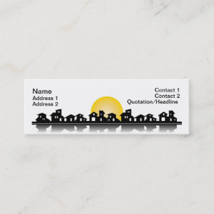 Mini Carte de visite avec des maisons