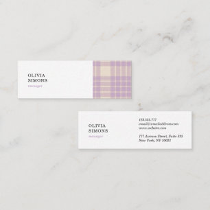 Mini Carte de visite avec motif gingham
