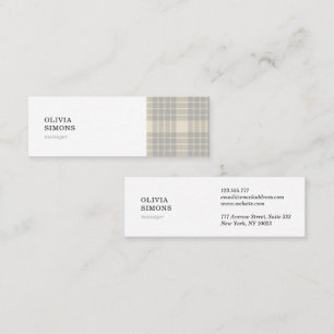 Mini Carte de visite avec motif gingham