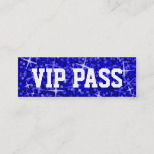 Mini Carte de visite bleu-foncé de "PASSAGE de VIP" de