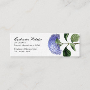 Mini Carte de visite botanique d'hortensia