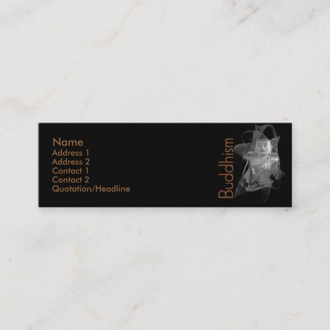 Mini Carte de visite bouddhiste (Devant)