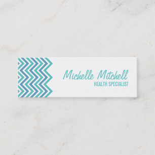 Mini Carte de visite   Chevron  teal