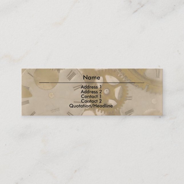 Mini Carte de visite Clockwork (Devant)