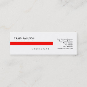 Mini Carte de visite consultant simple et branché