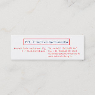 Mini Carte de visite corail rouge