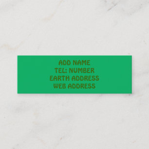 Mini Carte de visite couleur foncé vert