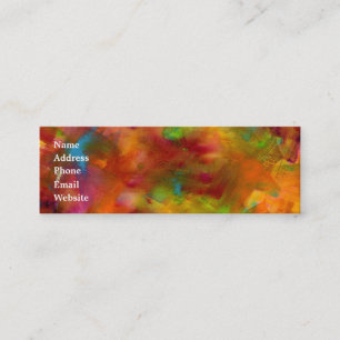 Mini Carte de visite d'aquarelle d'arc-en-ciel