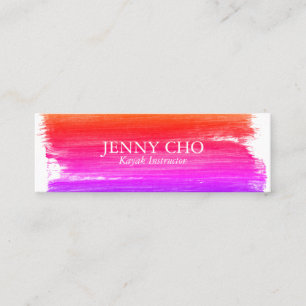 Mini Carte de visite de bande de peinture rose violet