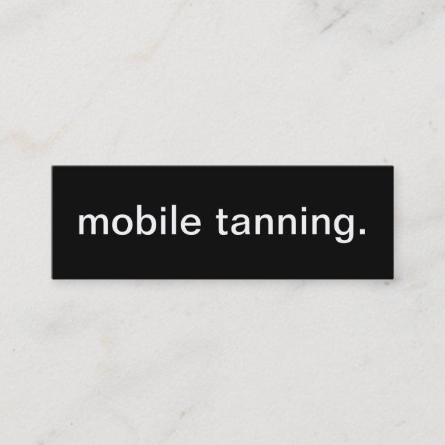 Mini Carte de visite de bronzage mobile (Devant)