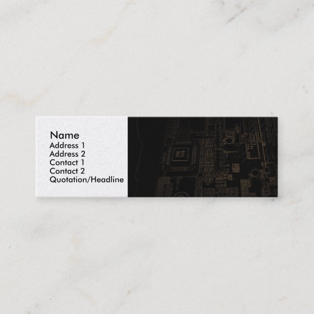 Mini Carte de visite de carte (Devant)