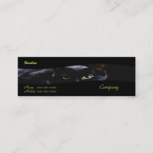 Mini Carte de visite de chat noir
