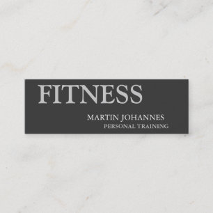 Mini Carte de visite de formation personnel mince Grey