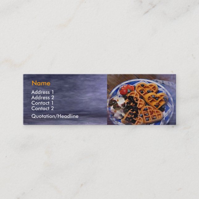 Mini Carte de visite de gaufres (Devant)