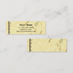 Mini Carte de visite de Grunge de la machine à écrire à