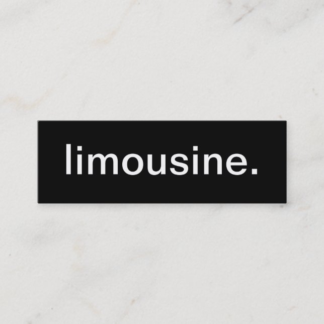 Mini Carte de visite de limousine (Devant)