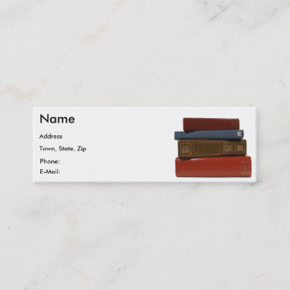 Mini Carte de visite de livre de romancier d'auteur
