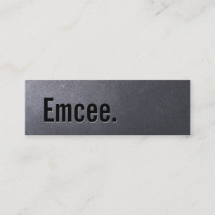 Mini Carte de visite de maître de cérémonie de noir 