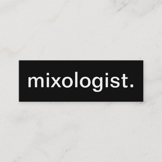 Mini Carte de visite de Mixologist (Devant)