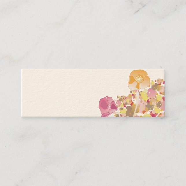 Mini Carte de visite de pavots (Devant)