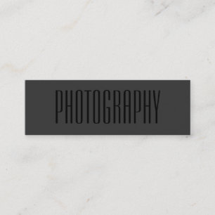 Mini Carte de visite de photographe moderne simple Blac