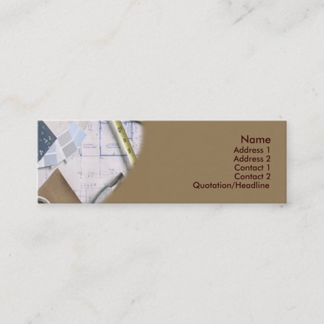 Mini Carte de visite de planification (Devant)