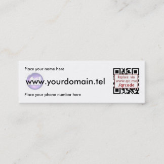Mini Carte de visite de QRCode pour. Domaines de