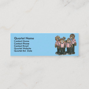 Mini Carte de visite de quartet de raseur-coiffeur