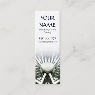 Mini carte de visite de Scifi blanc de coeur