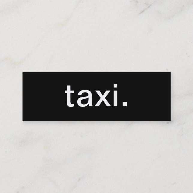 Mini Carte de visite de taxi (Devant)