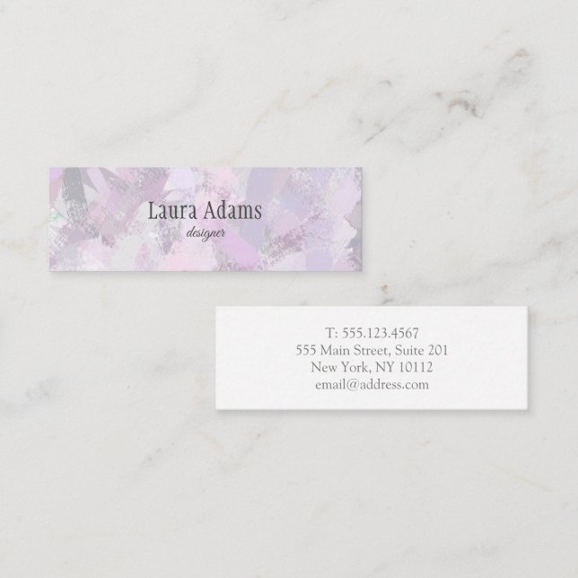Mini Carte de visite de texture des traits (Devant / Derrière)