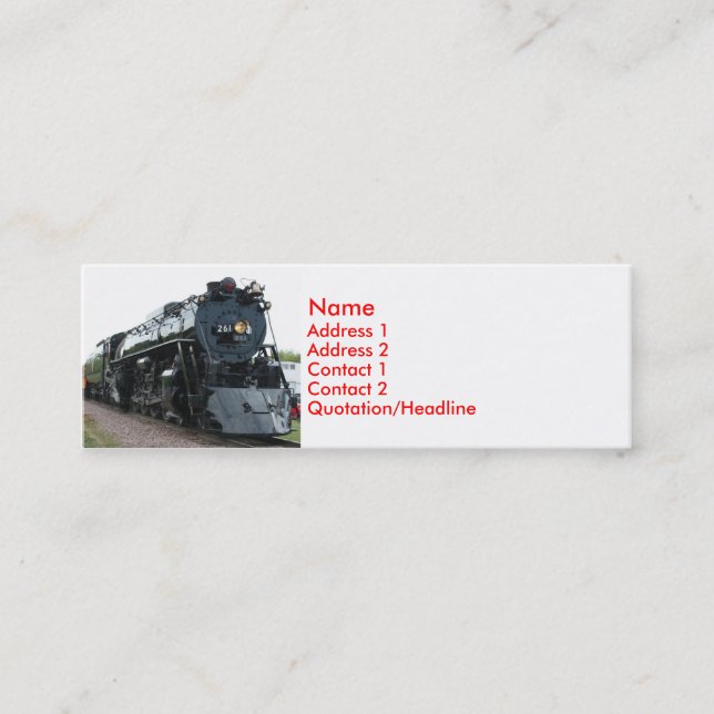 Mini Carte de visite de train (Devant)