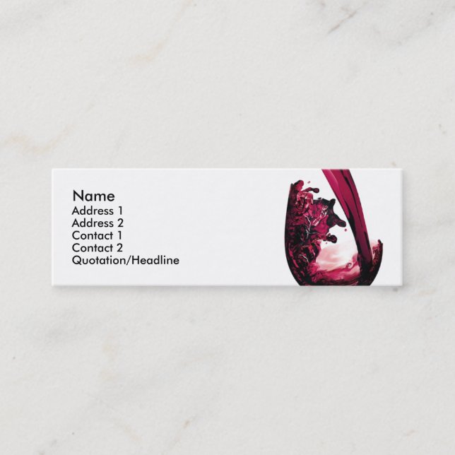 Mini Carte de visite de vin (Devant)