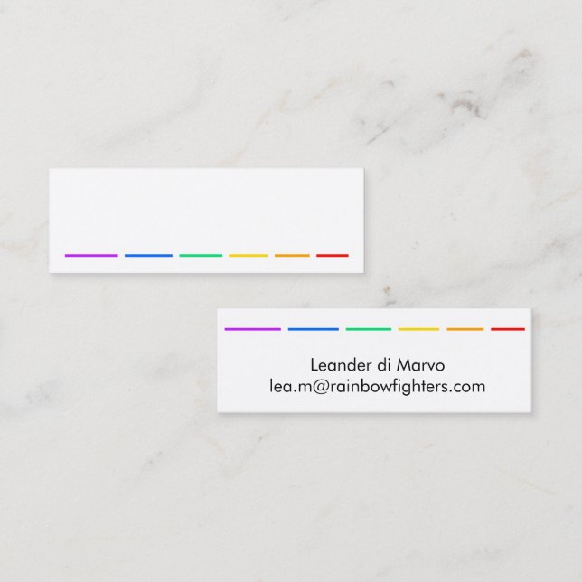 Mini Carte de visite déclaration minimale (Devant / Derrière)