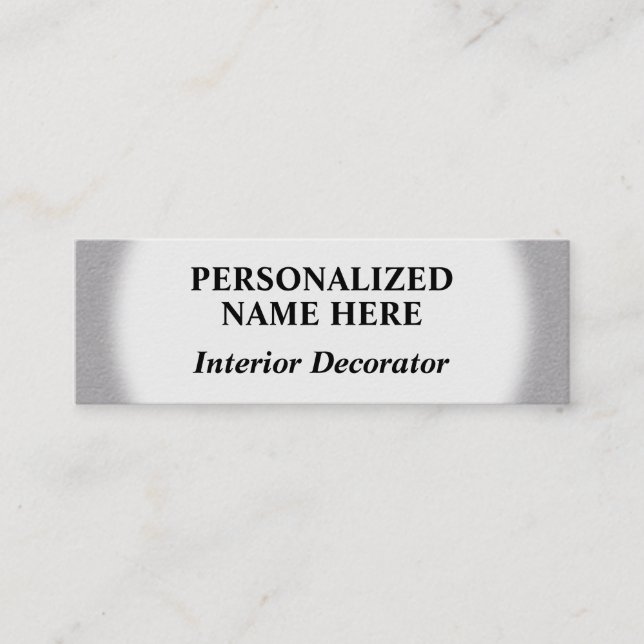 Mini Carte de visite décorateur intérieur de base (Devant)