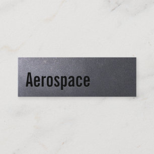Mini Carte de visite d'ingénieur aérospatial de noir 