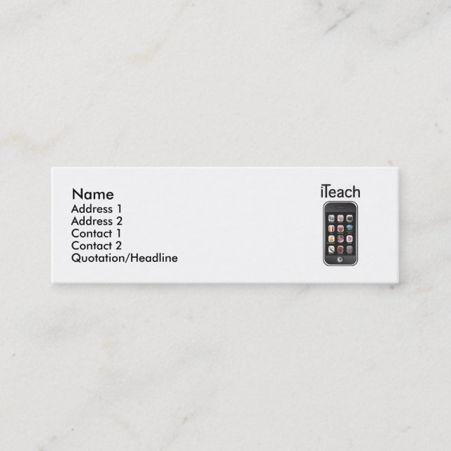 Mini carte de visite d'iteach (Devant)