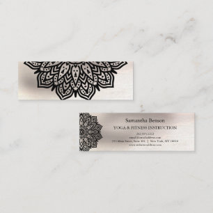 Mini Carte de visite élégante miniature Yoga avec logo 