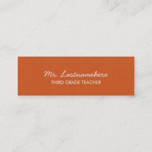 Mini Carte de visite enseignant moderne et simple