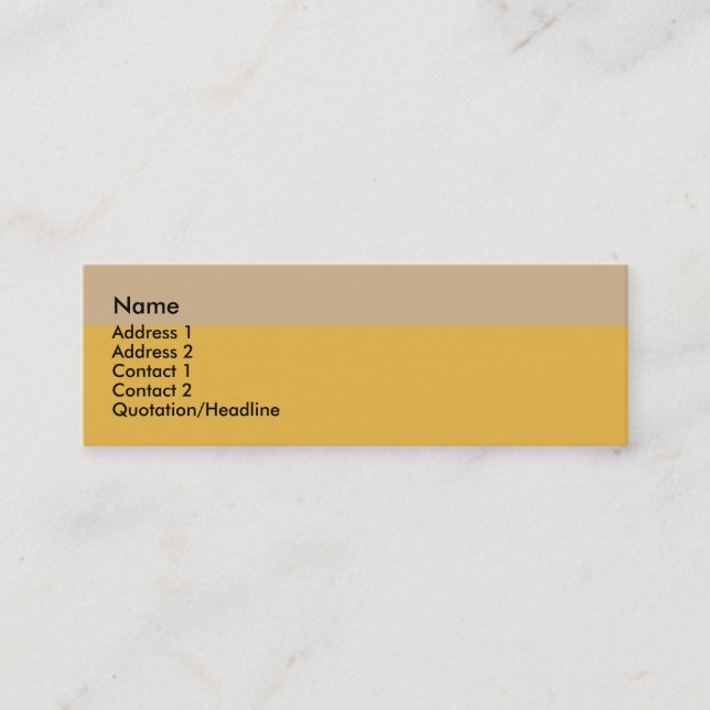Mini Carte de visite frontière Tan (Devant)