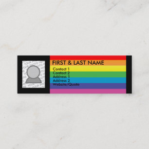 Mini carte de visite gai d'arc-en-ciel
