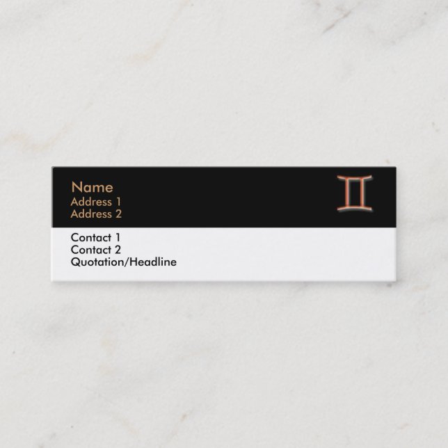 Mini Carte de visite Gemini (Devant)