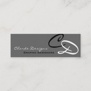 Mini Carte de visite Initiales personnalisées personnal